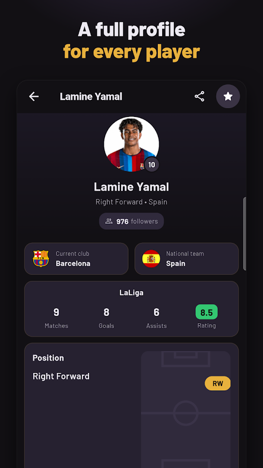 Capture d'écran de l'app KoraPlus 3