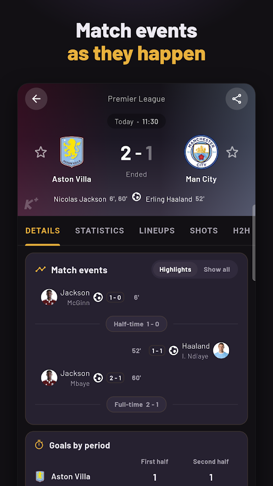 Capture d'écran de l'app KoraPlus 8